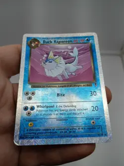 2002 Pokemon TCG Dark Vaporeon 9/110 Legendary Collection Reverse Holo Card - Image 2