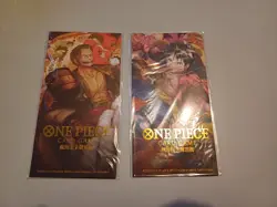 One Piece TCG New Year Red Packet Luffy & Zoro Set of 2 Sealed Promo Cards - Image 1