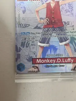 One Piece College Basketball US Voyage Monkey D. Luffy Card Sealed *Mint - Image 2