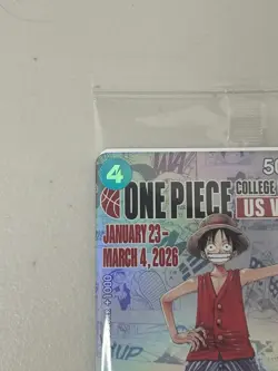 One Piece College Basketball US Voyage Monkey D. Luffy Card Sealed *Mint - Image 5