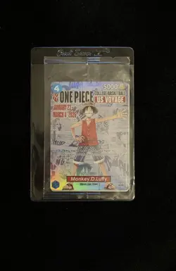 One Piece Monkey D. Luffy College Basketball US Voyage Promo Card - St. John’s - Image 1