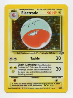 Pokemon TCG Electrode Holo Rare Jungle Card 2/64 - Image 1