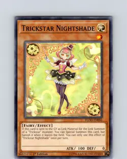 Yu-Gi-Oh TCG Trickstar Nightshade FLOD-EN006 1st Edition Regular Common Card NM - Image 1