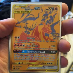 Pokemon TCG Reshiram and Charizard GX Tag Team Promo Card SM247 NM - Image 1