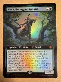 MTG MOM Aftermath *FOIL* EXTENDED ART M Nissa, Resurgent Animist #0162 - Image 1
