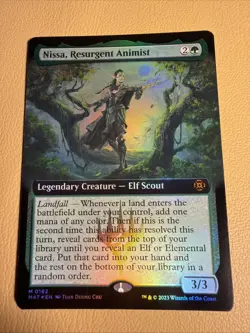 MTG MOM Aftermath *FOIL* EXTENDED ART M Nissa, Resurgent Animist #0162 - Image 2