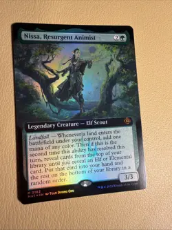 MTG MOM Aftermath *FOIL* EXTENDED ART M Nissa, Resurgent Animist #0162 - Image 4