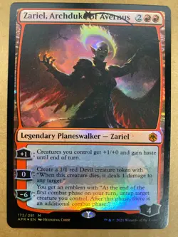 MTG 1x FOIL Zariel, Archduke of Avernus 172 Adventures in Forgotten Magic x1 NM - Image 1