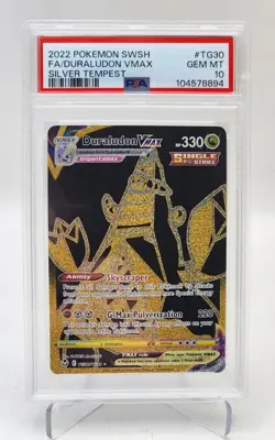 Pokemon Duraludon VMAX PSA 10 GEM MINT - 2022 Silver Tempest TG30/TG30 Pokemon - Image 1