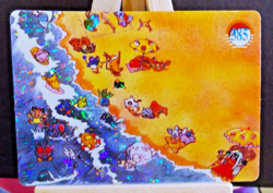POKEMON POCKET MONSTERS VENDING PRISM STICKER 385 FRIENDS DAY AT THE BEACH - Image 1