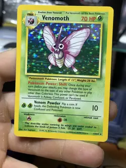 NO SYMBOL ERROR Venomoth 13/64 Jungle 1999 Holo Rare WOTC Pokemon Card TCG - Image 3