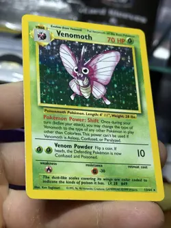 NO SYMBOL ERROR Venomoth 13/64 Jungle 1999 Holo Rare WOTC Pokemon Card TCG - Image 4