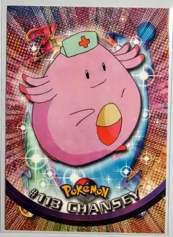 Topps Pokemon Chansey #113 TV Animation Edition Non Holo Blue Logo 2000 NM - Image 1