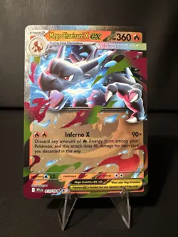 Mega Charizard X ex 013/094 Me02: Phantasmal Flames Holo Pokemon TCG [Near Mint] - Image 1