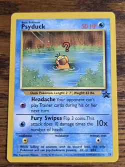 Pokemon Wotc Black Star Promo # 20 Psyduck,,not played - Image 1
