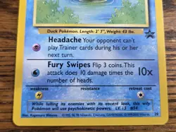 Pokemon Wotc Black Star Promo # 20 Psyduck,,not played - Image 3