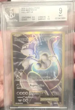 Mewtwo EX UR 103/108 Pokemon XY Evolutions Full Art Ultra Rare 2016 BGS 9 - Image 1