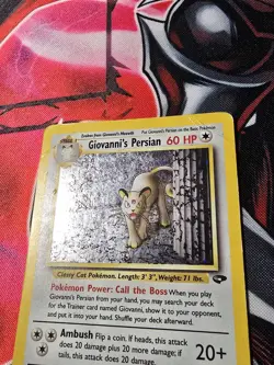 Giovanni's Persian 8/132 Gym Challenge 2000 Holo Pokemon TCG *Damaged* - Image 3