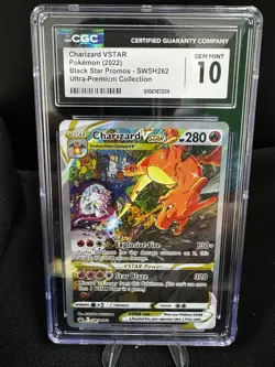 CGC 10 GEM Charizard VSTAR SWSH262 Premium Collection Black Star Promo Pokemon - Image 1