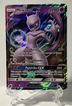 Pokemon TCG Mewtwo GX 39/73 Shining Legends Holo Ultra Rare 2017 - Image 1