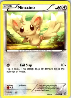 Minccino 88/114 Black and White Pokemon TCG LP Normal - Image 1