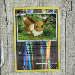 Pokemon Eevee 59/111 Rising Rivals Reverse Holo HP - Image 2