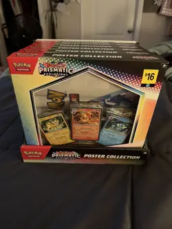 Pokemon Prismatic Evolutions Poster Collection Dollar General 6 Boxes + Display - Image 1