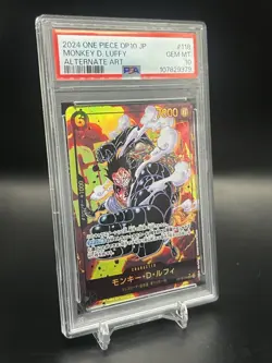 2024 One Piece TCG OP10-118 SEC Monkey D. Luffy Secret Rare Alt Art PSA 10 GEM! - Image 2
