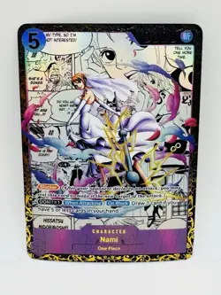 Goddess Story One Piece Nami #5 Manga DIY Doujin Kawaii Art Holo Card - Image 1