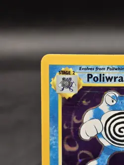 Poliwrath Base Set Holo Unlimited Rare Card 13/102 Pokemon TCG Vintage - Image 2
