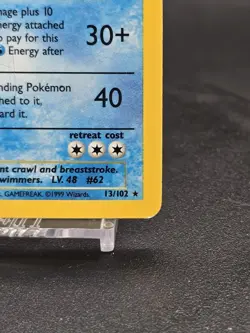 Poliwrath Base Set Holo Unlimited Rare Card 13/102 Pokemon TCG Vintage - Image 5