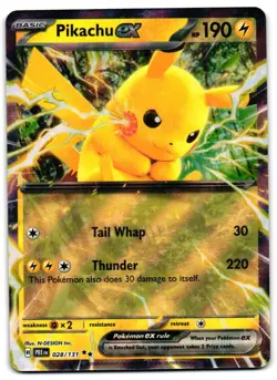 Pikachu ex 028/131 - Prismatic Evolutions Double Rare Pokemon TCG - M/LP Card - Image 1