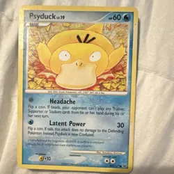 Pokemon Psyduck lv.19 87/127 2009 60HP Basic Card English - Image 1