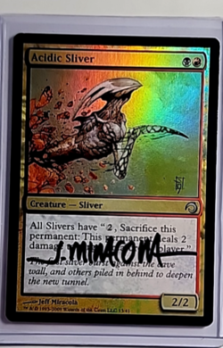 MTG Magic The Gathering PDS Premium Deck Foil Auto Autograph 13 Acidic Sliver LP - Image 1