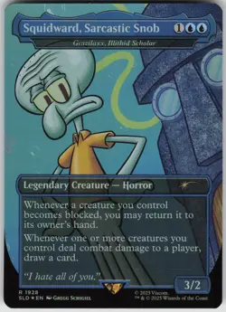 MTG Squidward Sarcastic Snob Grazilaxx Foil NM Secret Lair Series Magic 1928 - Image 1