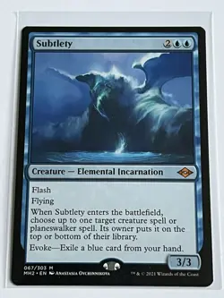 Subtlety 67 MTG Modern Horizons 2 2021 Mint - 9.0 + Non Foil Mythic Rare - Image 2