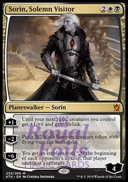 Sorin, Solemn Visitor 1x FOIL KTK MTG Khans of Tarkir Mythic MINT black white - Image 1