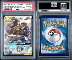 2019 Pokemon Sun and Moon Black Star Promo Lucario & Melmetal GX SM19 PSA 10 - Image 3