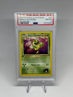 Erika's Victreebel Gym Heroes 1st Edition Rare Pokemon 26/132 PSA 8 M/NM - Image 1
