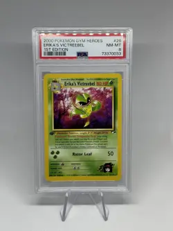 Erika's Victreebel Gym Heroes 1st Edition Rare Pokemon 26/132 PSA 8 M/NM - Image 2
