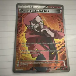 Pokemon Maxie's Hidden Ball Trick Full Art Rare Holo 158/160 XY Primal Clash - Image 1