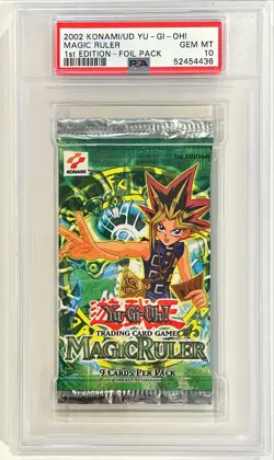 2002 Konami UD Yu-Gi-Oh Magic Ruler 1st Edition Foil Pack PSA 10 GEM MINT - Image 1