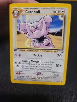 Pokemon Neo Genesis 1st Edition Uncommon Card Granbull 37/111 NearMint Condition - Image 1