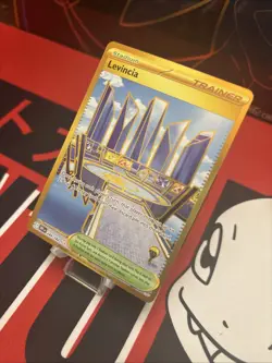 Pokemon TCG Trainer Card Levincia Stadium Gold Card 244/182 Destined Rivals NM - Image 3