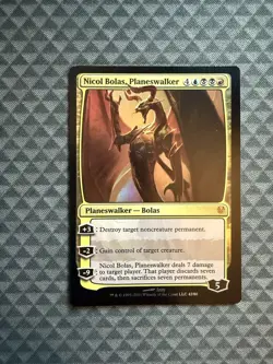 MTG Nicol Bolas, Planeswalker #42/80 Foil M Dual Decks: Ajani vs. Nicol Bolas - Image 1
