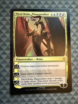MTG Nicol Bolas, Planeswalker #42/80 Foil M Dual Decks: Ajani vs. Nicol Bolas - Image 2