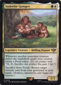 Samwise Gamgee Lord of The Rings Regular Rare #222 NM MTG - Image 1