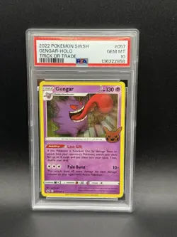 Pokemon TCG Gengar #057 Holo Trick or Trade 2022 PSA 10 - Image 1