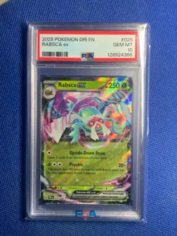 Pokemon 2025 Destined Rivals Dri EN 025/182 Rabsca EX PSA 10 - Image 1