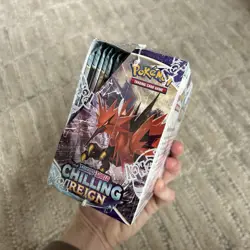Pokemon Chilling Reign Booster Box *SEALED* (Corner Smushed) - Image 3